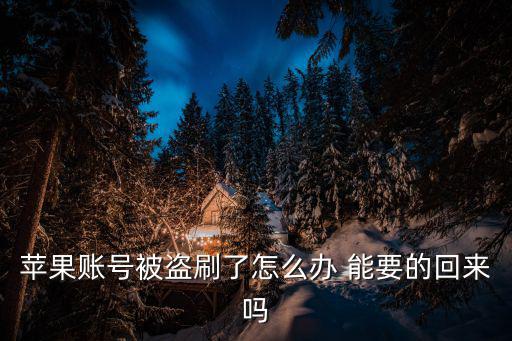 蘋果id被盜手機銀行卡怎么辦啊，蘋果賬號被盜刷了怎么辦 能要的回來嗎