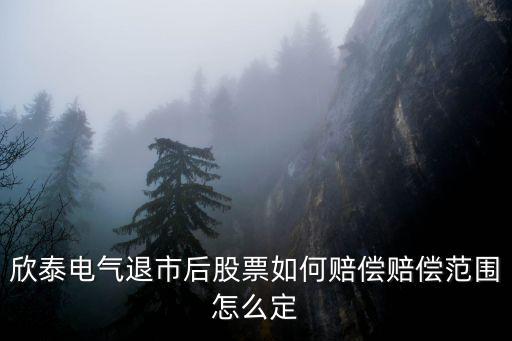 欣泰電氣退市后股票如何賠償賠償范圍怎么定