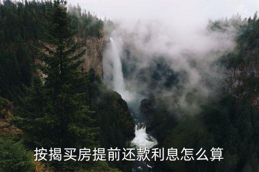 按揭買房提前還款利息怎么算