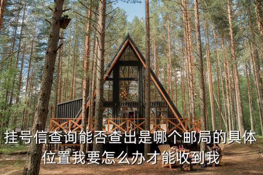 怎么查掛號(hào)信郵的地址，掛號(hào)信查詢能否查出是哪個(gè)郵局的具體位置我要怎么辦才能收到我