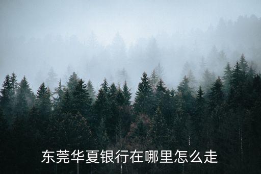 江頭華夏銀行怎么走，東莞華夏銀行在哪里怎么走