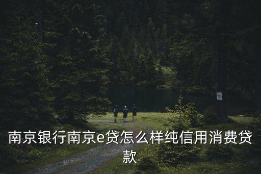 南京銀行南京e貸怎么樣純信用消費(fèi)貸款