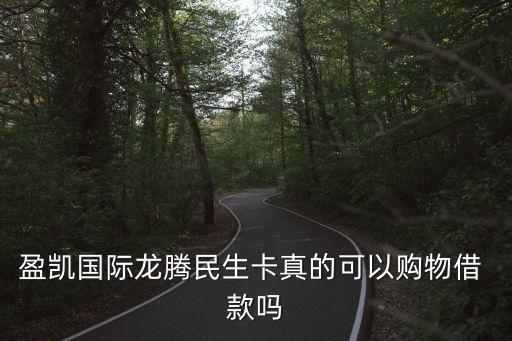 盈凱國(guó)際龍騰民生卡真的可以購(gòu)物借 款嗎