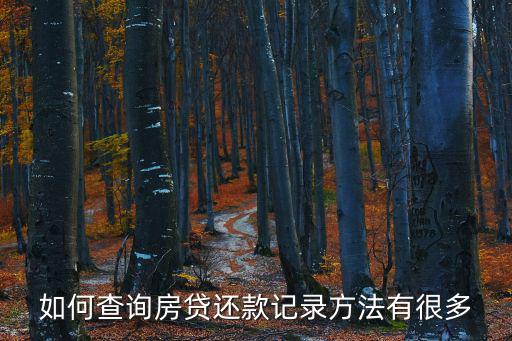 如何查詢房貸還款記錄方法有很多