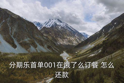 分期樂首單001在餓了么訂餐 怎么還款