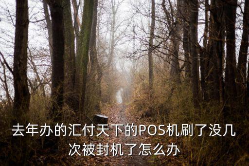 去年辦的匯付天下的POS機(jī)刷了沒幾次被封機(jī)了怎么辦