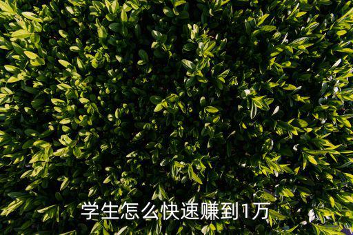 怎么快速得到1萬塊錢，在一個月之內(nèi)怎樣快速賺到1萬塊錢