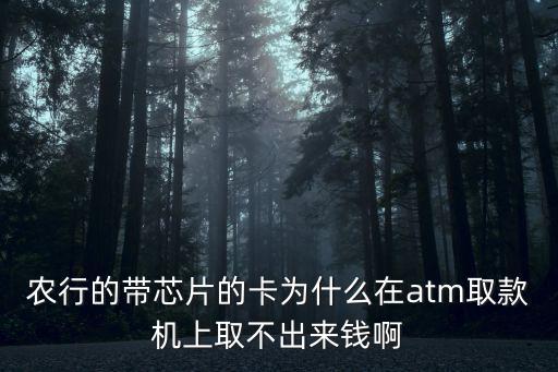 農(nóng)行的帶芯片的卡為什么在atm取款機(jī)上取不出來(lái)錢啊