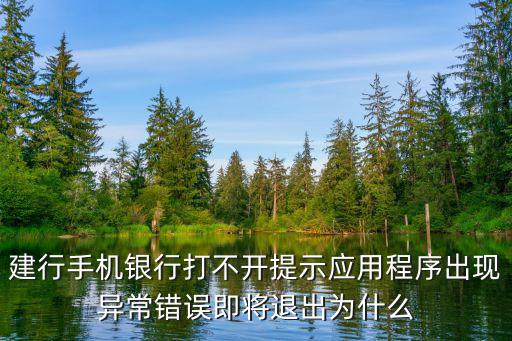 建行手機(jī)銀行打不開提示應(yīng)用程序出現(xiàn)異常錯誤即將退出為什么