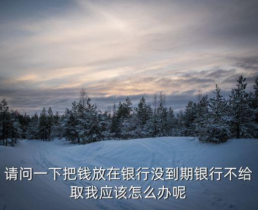 請(qǐng)問(wèn)一下把錢放在銀行沒(méi)到期銀行不給取我應(yīng)該怎么辦呢