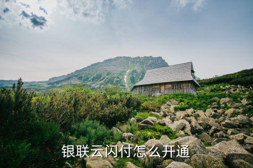 銀聯(lián)云閃付怎么開通