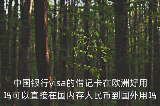 中國銀行visa的借記卡在歐洲好用嗎可以直接在國內(nèi)存人民幣到國外用嗎