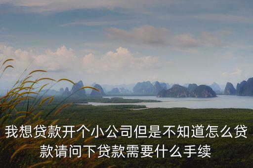 我想貸款開個(gè)小公司但是不知道怎么貸款請問下貸款需要什么手續(xù)