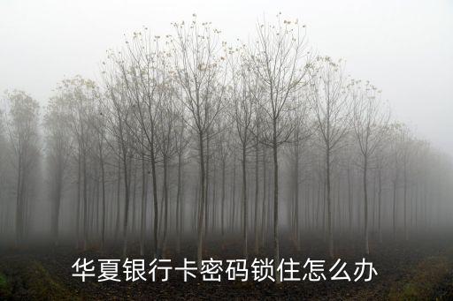 華夏銀行卡密碼鎖住怎么辦