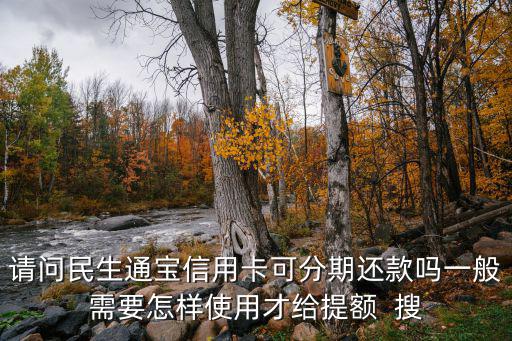 民生通寶分期卡怎么用，請問民生通寶信用卡可分期還款嗎一般需要怎樣使用才給提額  搜
