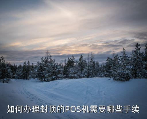 怎么辦理封頂pos機(jī)，如何辦理封頂?shù)腜OS機(jī)需要哪些手續(xù)