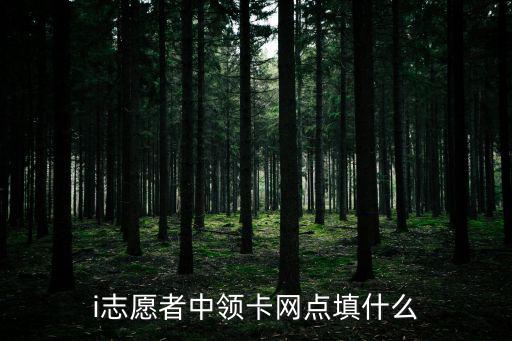 i志愿者中領(lǐng)卡網(wǎng)點填什么