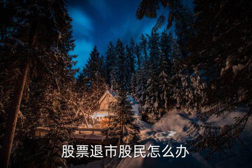 股票退市股民怎么辦