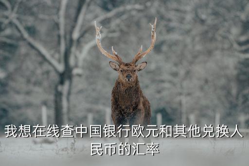 怎么看中行匯率，我想在線查中國銀行歐元和其他兌換人民幣的匯率