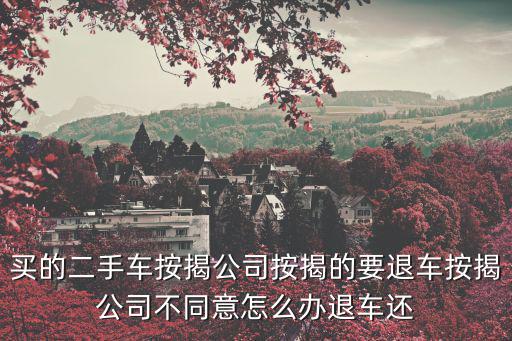 買(mǎi)車(chē)貸款后辭職怎么辦理，買(mǎi)的二手車(chē)按揭公司按揭的要退車(chē)按揭公司不同意怎么辦退車(chē)還