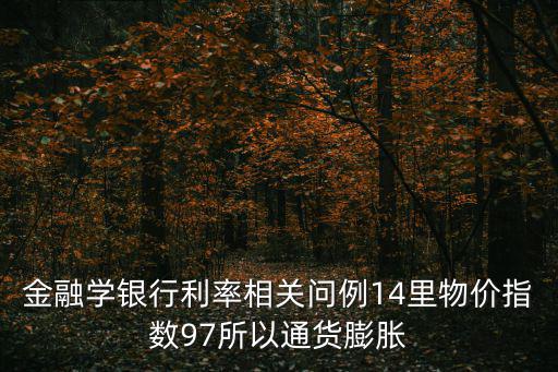 金融學銀行利率相關(guān)問例14里物價指數(shù)97所以通貨膨脹