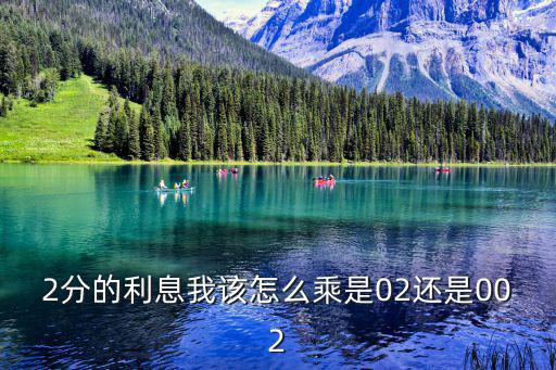 2分的利息我該怎么乘是02還是002