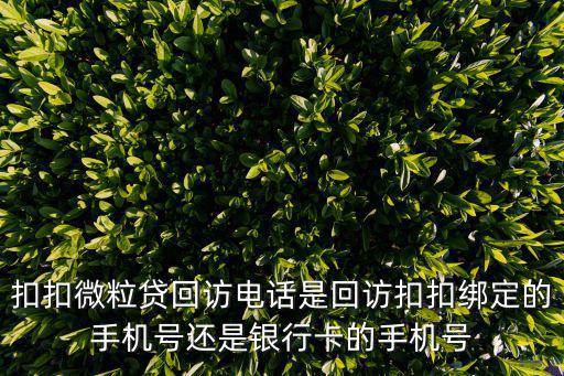 扣扣微粒貸回訪電話是回訪扣扣綁定的手機(jī)號(hào)還是銀行卡的手機(jī)號(hào)