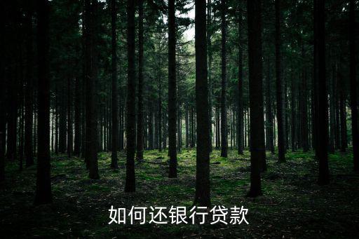 如何還銀行貸款