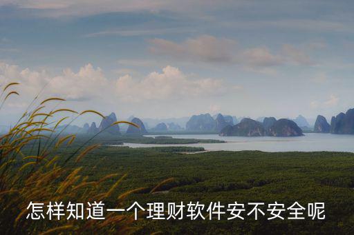 怎樣知道一個(gè)理財(cái)軟件安不安全呢