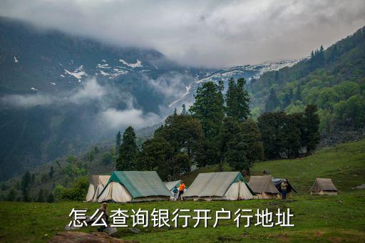 銀行怎么查開戶行地址查詢，怎么查開戶行