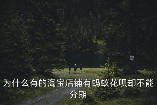 為什么有的淘寶店鋪有螞蟻花唄卻不能分期