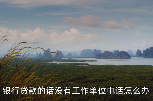 銀行貸款的話沒有工作單位電話怎么辦