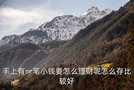 手上有一筆小錢要怎么理財(cái)呢怎么存比較好