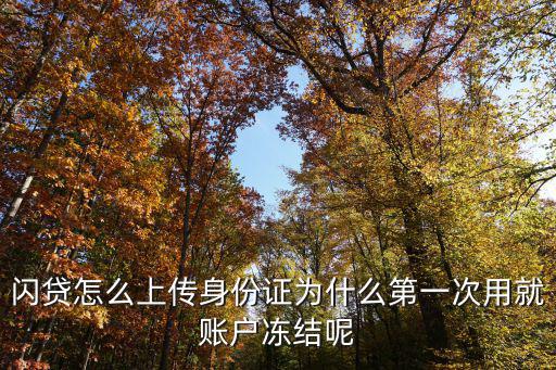 閃貸怎么上傳身份證為什么第一次用就賬戶凍結(jié)呢