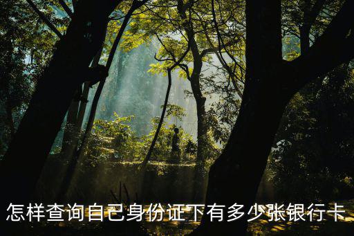 怎樣查詢自己身份證下有多少?gòu)堛y行卡
