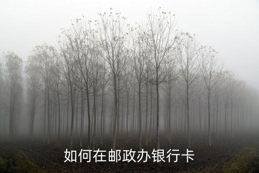 如何在郵政辦銀行卡