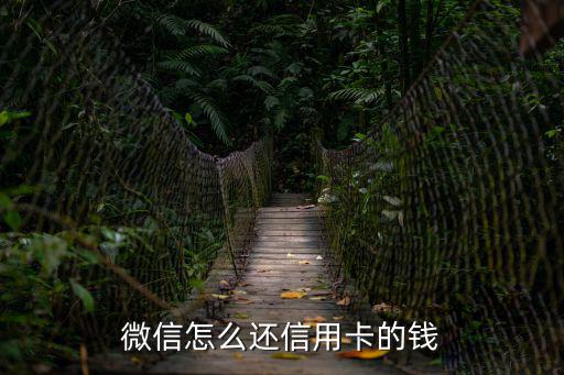 微信怎么還信用卡的錢
