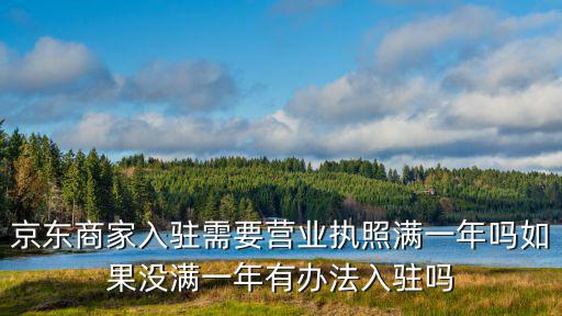 京東商家入駐需要營業(yè)執(zhí)照滿一年嗎如果沒滿一年有辦法入駐嗎