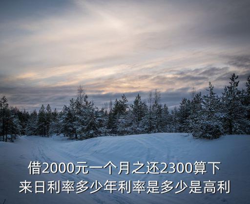京東借2000塊利息怎么算，借2千塊每天利息是02那一天利息是多少求答案