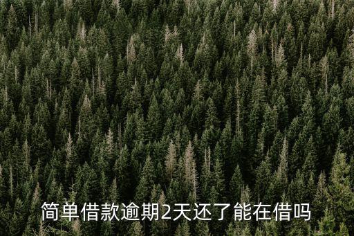 簡(jiǎn)單借款逾期怎么辦，簡(jiǎn)單借款上借的錢能延期還嗎