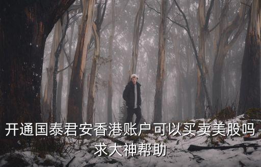 開通國泰君安香港賬戶可以買賣美股嗎求大神幫助