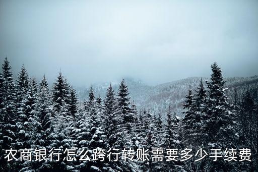 轉(zhuǎn)賬到農(nóng)商銀行怎么轉(zhuǎn)賬手續(xù)費多少，農(nóng)卡向農(nóng)商卡匯款手續(xù)費多少