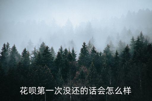 花唄第一次沒還的話會怎么樣
