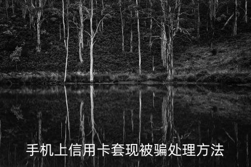 手機上信用卡套現(xiàn)被騙處理方法