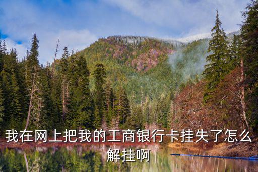 我在網(wǎng)上把我的工商銀行卡掛失了怎么解掛啊