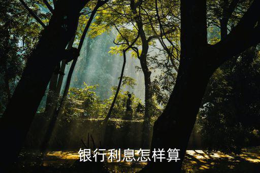 銀行利息怎樣算