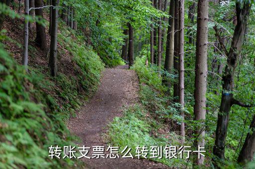 轉(zhuǎn)賬支票怎么轉(zhuǎn)到銀行卡