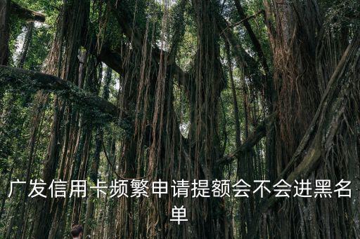 廣發(fā)提額黑名單怎么破，廣發(fā)提額怎么破啊一直是綜合情況暫不符合調(diào)