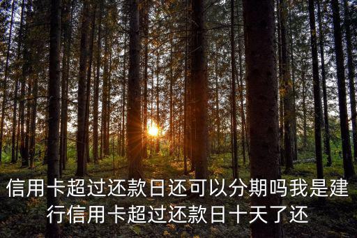 建行超過還款日怎么辦，信用卡超過還款日期會怎么辦