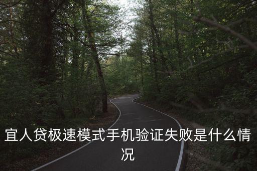 宜人貸極速模式手機(jī)驗證失敗是什么情況